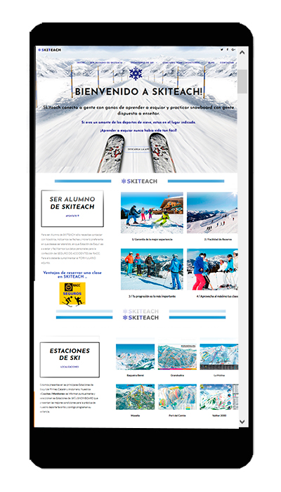 Web en movil Ski Teach - www.skiteach.es
