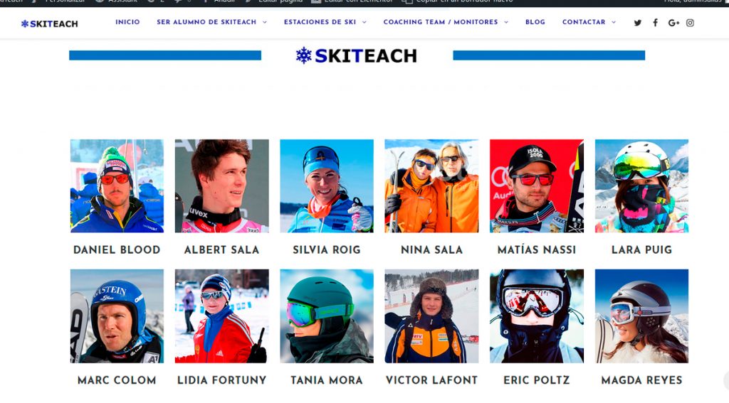 Web en movil Ski Teach - www.skiteach.es